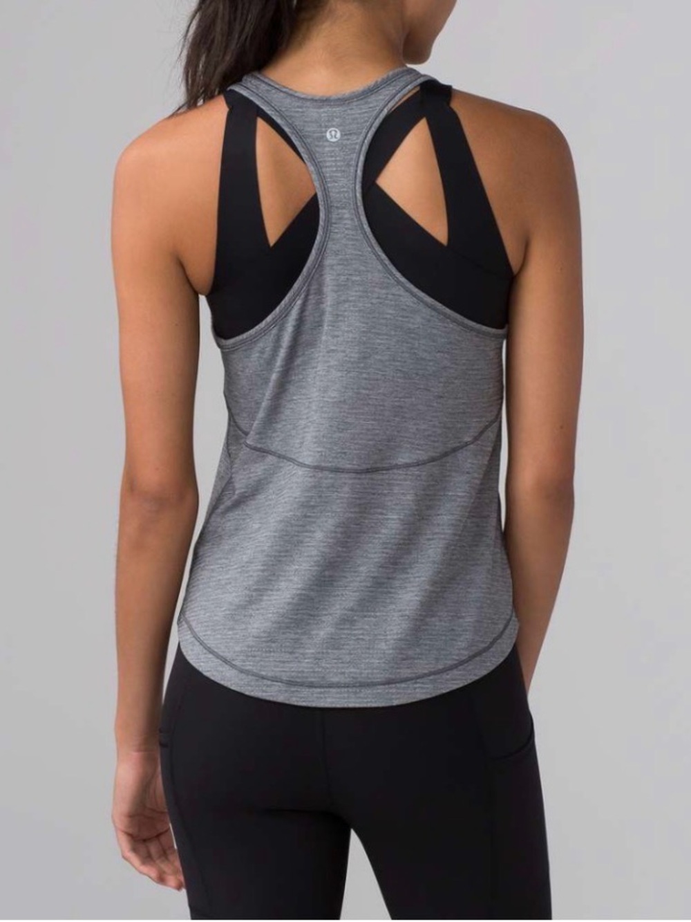 LULULEMON HEATHERED GREY RACERBACK TANK TOP SIZE 4